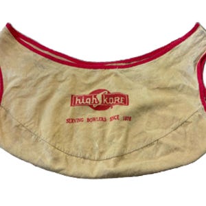Vintage Hak Kore Bowling Ball Carry Bag Canvas Bowling Ball Sling Bowling Memorabilia Bowling Alley Advertising Mid Century Sports Collectib