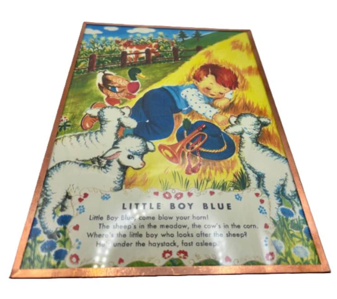 Vintage Nursery Rhyme Prints Set – Copper Framed Storybook Wall Art - Etsy