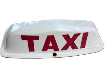 Vintage Taxi Cab Roof Sign Speedy Cab Lighted Taxi Topper Washington Taxi Advertising Sign Transportation Memorabilia