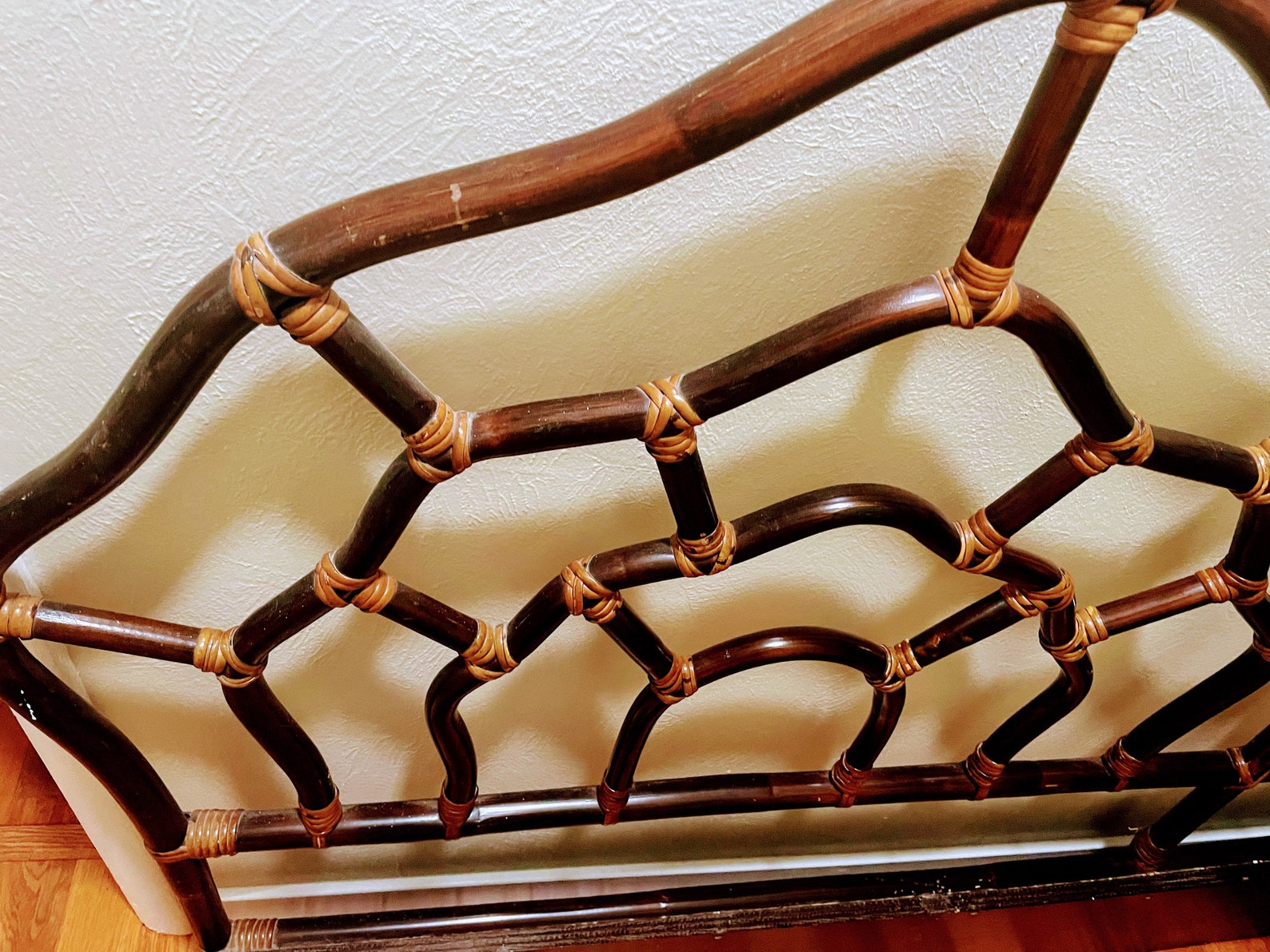 Est 1970s Vintage Rattan Bamboo King Size Headboard Etsy