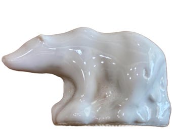 Vintage Wade Whimsies Zoo Animal Figurines Lot of 7 Rhino Polar Bear Koala Monkeys Big Cats Miniature Porcelain Animal Collection England