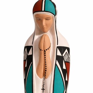 Jamestown Navajo Yellow Flower Figurine Southwestern Pottery Hand Painted Ceramic Sculpture