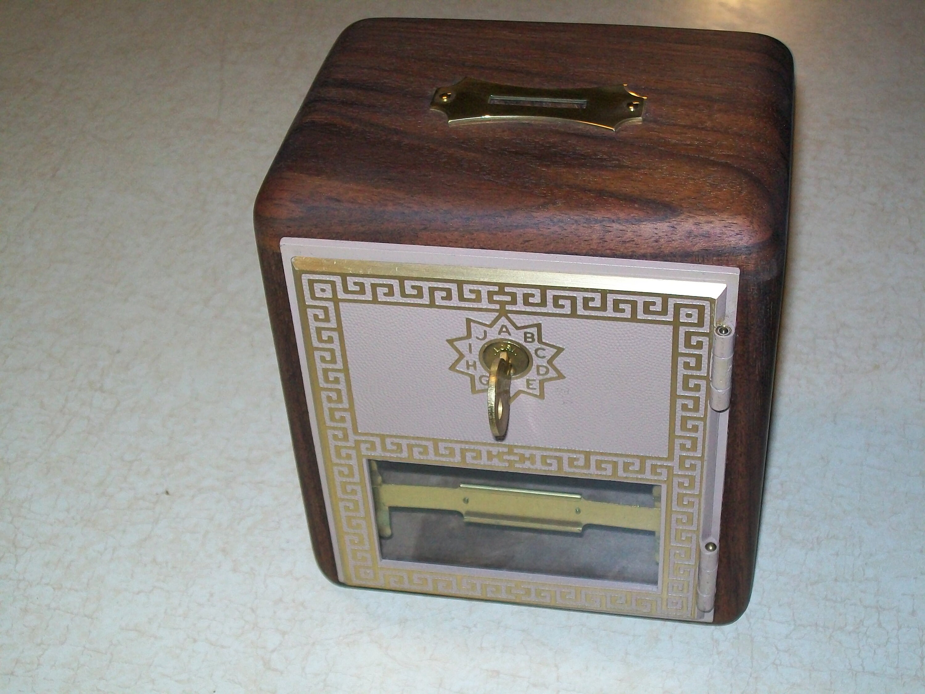 Larger Antique POST OFFICE Lockbox Bank from old Post Office Boxes
