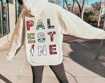 Free Palestine T-shirt Sweatshirt Hoodie, Letters Map Outline Shirt, Palestinian Resistance, Thoughtful Gift Shirt, Watermelon Shirt