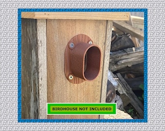 Oval/Slotted Predator Guard 1-3/8" x 2-1/4" Popular Bluebird Entrance Design (Brown)