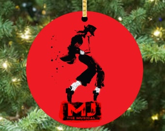 MJ The Musical - Broadway Ceramic Christmas Ornament
