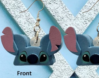 Disney Stitch Reversible Foam Earrings - Mickey Ear Shaped - Lightweight