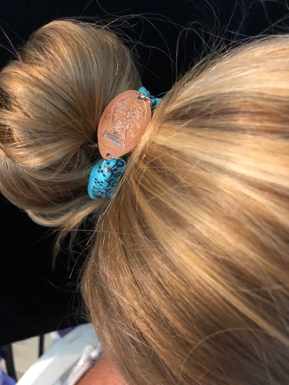 Elsa Frozen Themed Disney Princess Pressed Penny Bracelet Hair Tie