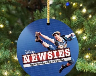 Newsies (Blue) - Broadway Ceramic Christmas Ornament - Disney