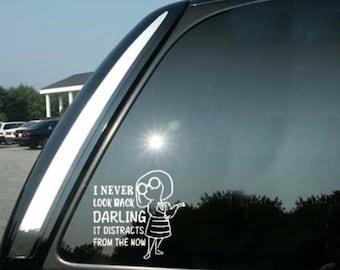 Disney Inspired Edna Mode Incredibles Vinyl Decal for Cars & More - Never Look Back Darling Distracts From the Now