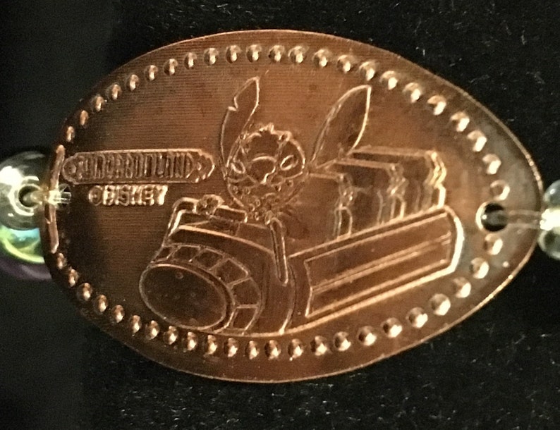 Stitch Tomorrowland Themed Disney Pressed Penny bracelet