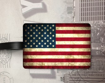US Patriotic Luggage Tags - American Flag, Gadsden Flag, Thin Blue Line, POW MIA, Military, Police, Fire, First Responders