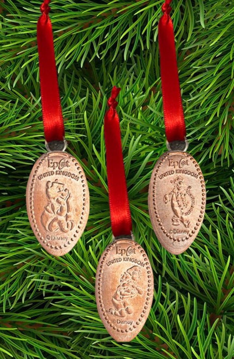 Winnie the Pooh Disney Pressed Penny Christmas Ornament United Kingdom