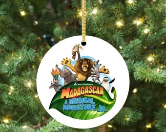 Madagascar JR - Broadway Ceramic Christmas Ornament - Theater gift