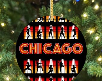 Chicago - Broadway Ceramic Christmas Ornament