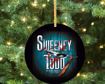 Sweeney Todd, el barbero diabólico de Fleet Street - Adorno navideño de cerámica de Broadway