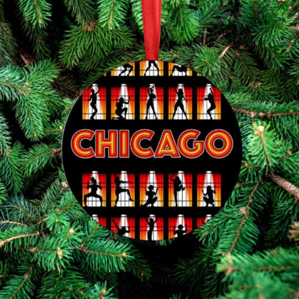 Chicago - Broadway Ceramic Christmas Ornament