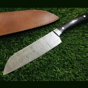 Damascus Steel Chef Butcher Knife Wangui Wood Handle (PR 58)
