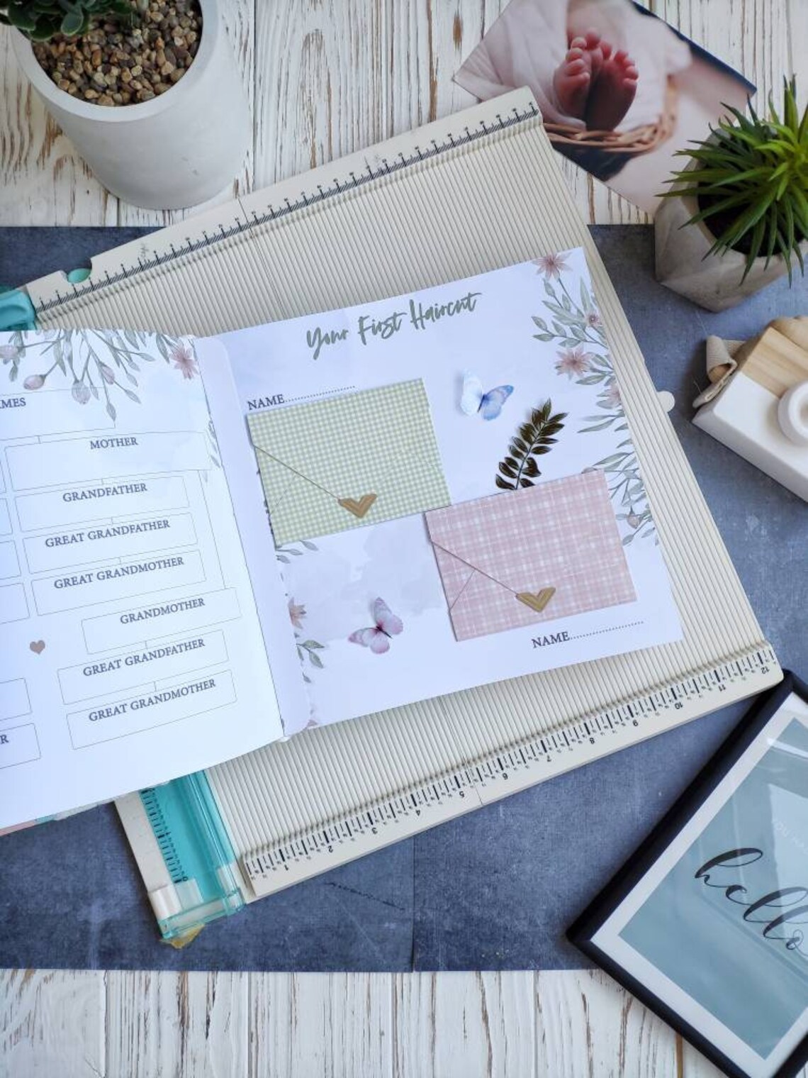 Twins Baby Memory Book First Year Personalized Baby Keepsake Etsy