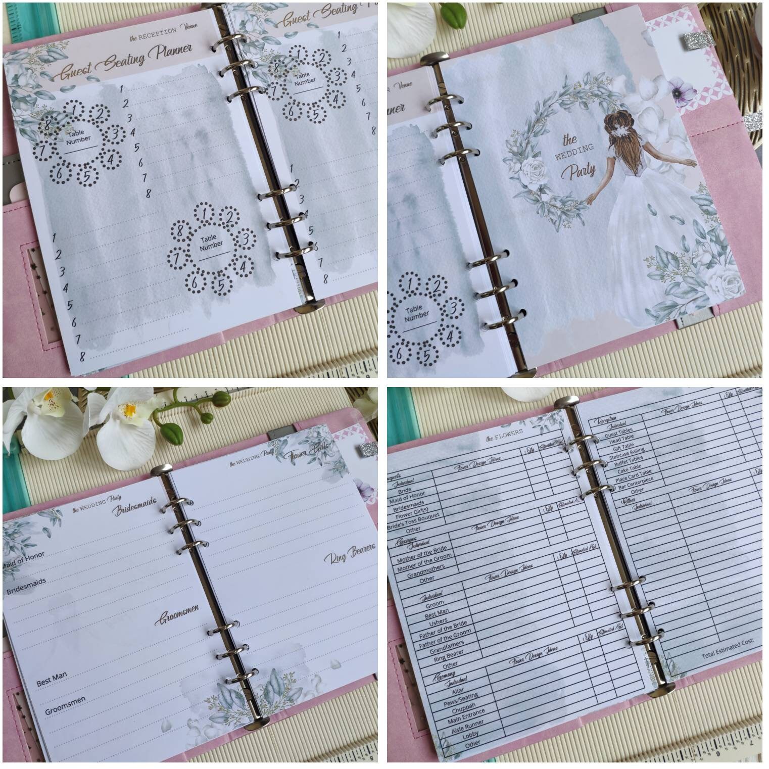 A5 Wedding Planner Book 6 Ring Binder Personalized Wedding Etsy
