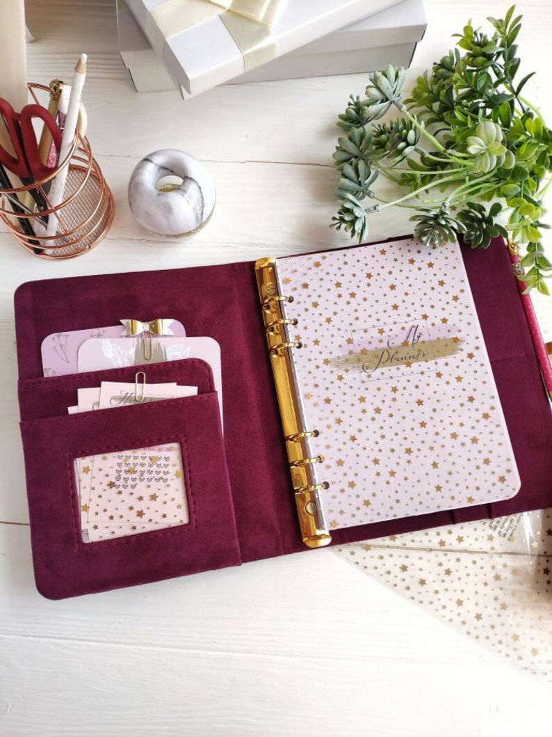 A5 Planner Binder Minimalist Notebook Cover Suede Etsy