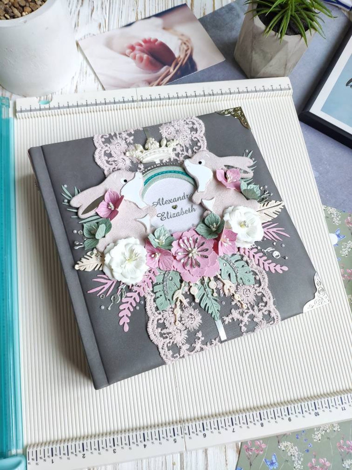 Twins Baby Memory Book First Year Personalized Baby Photo Etsy
