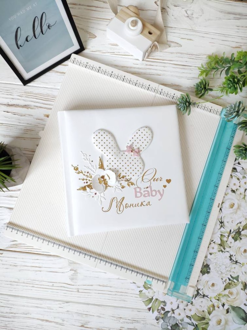 Baby Memory Book Girl Personalized Baby Book First Year Etsy