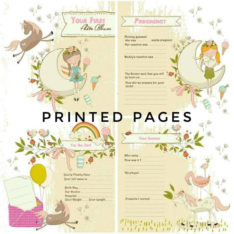 Baby Memory Book Girl Customized Baby Book First Year Etsy