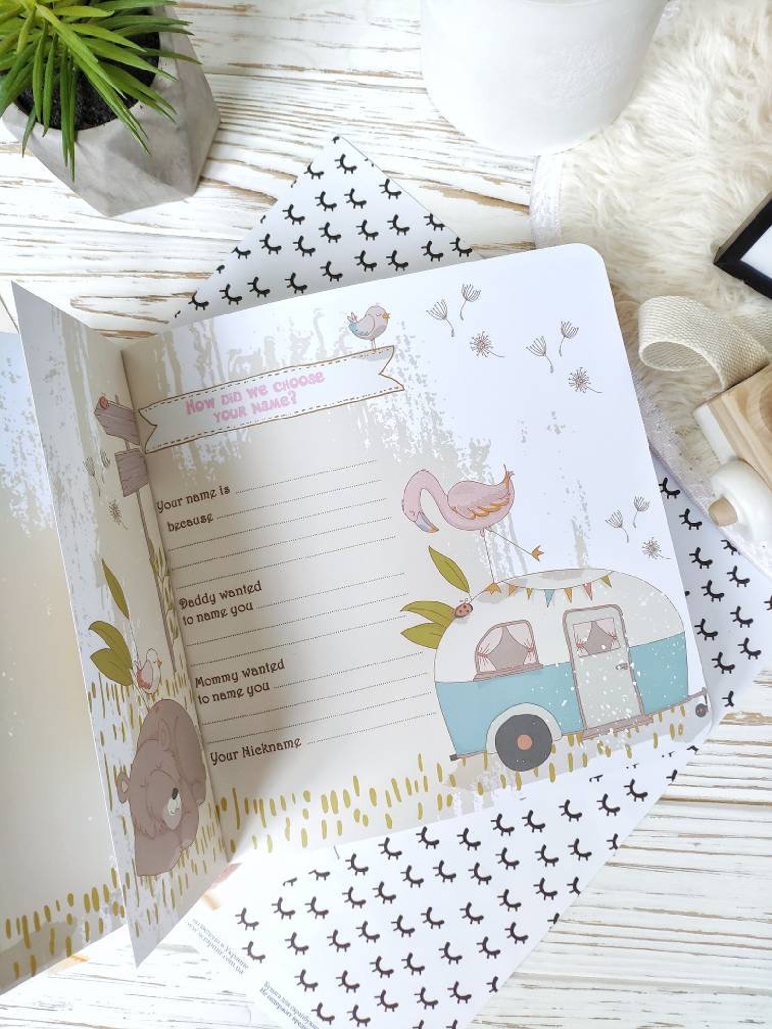 Baby Photo Album 4x6 Personalized Baby Memory Book Girl Etsy