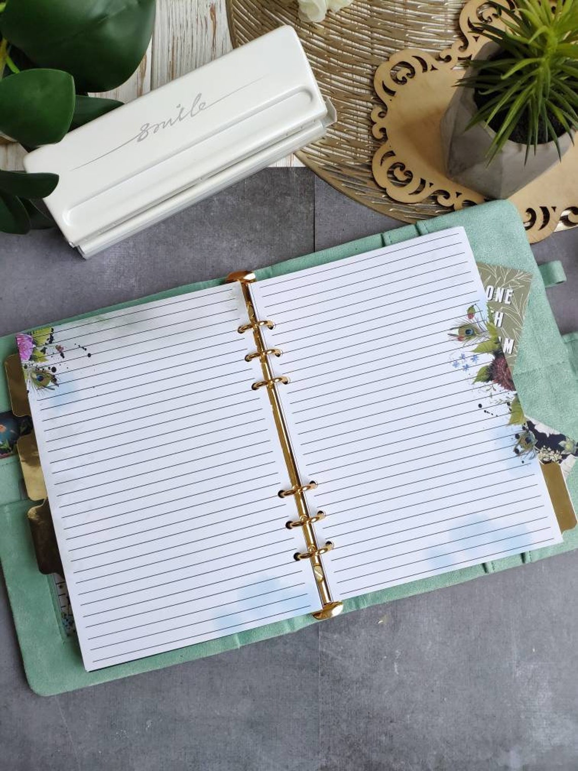 A5 Planner 6 Ring Binder 2021 Weekly Planner Cover Suede Etsy