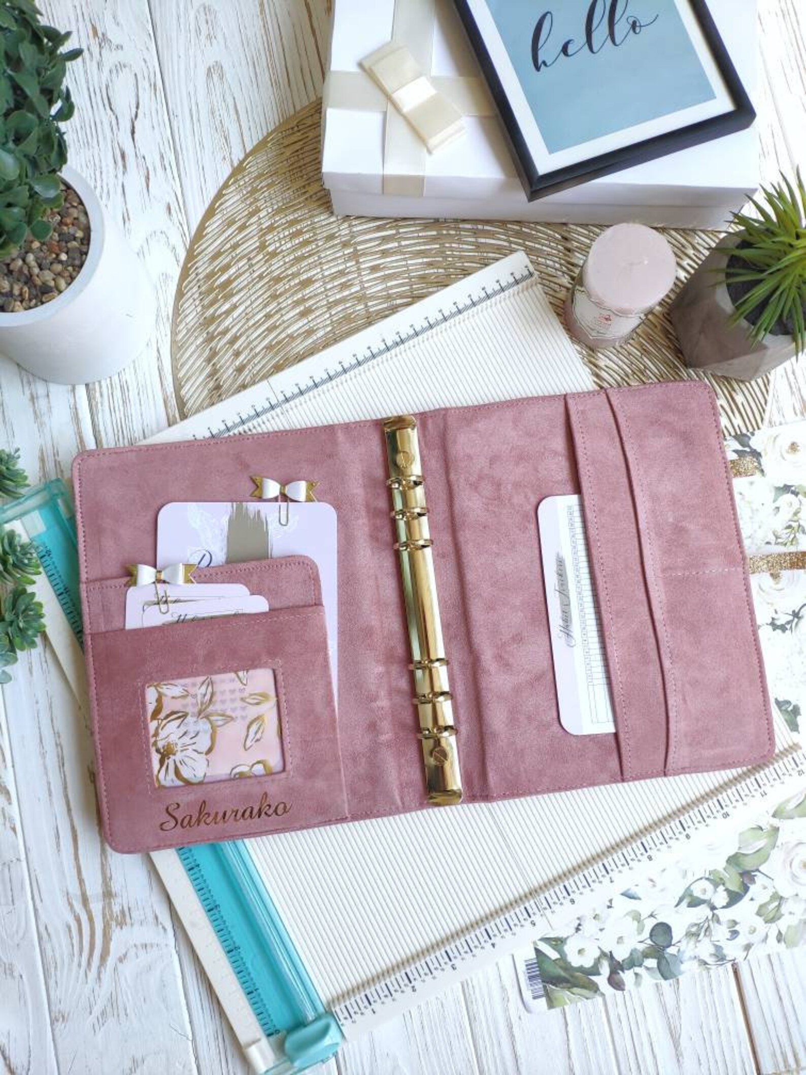 Minimalist A5 / A6 Notebook Cover Custom Planner Binder 6 Etsy
