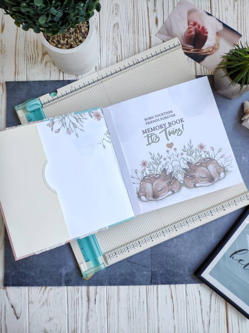 Twins Baby Book First Year Baby Memory Book Personalized Etsy