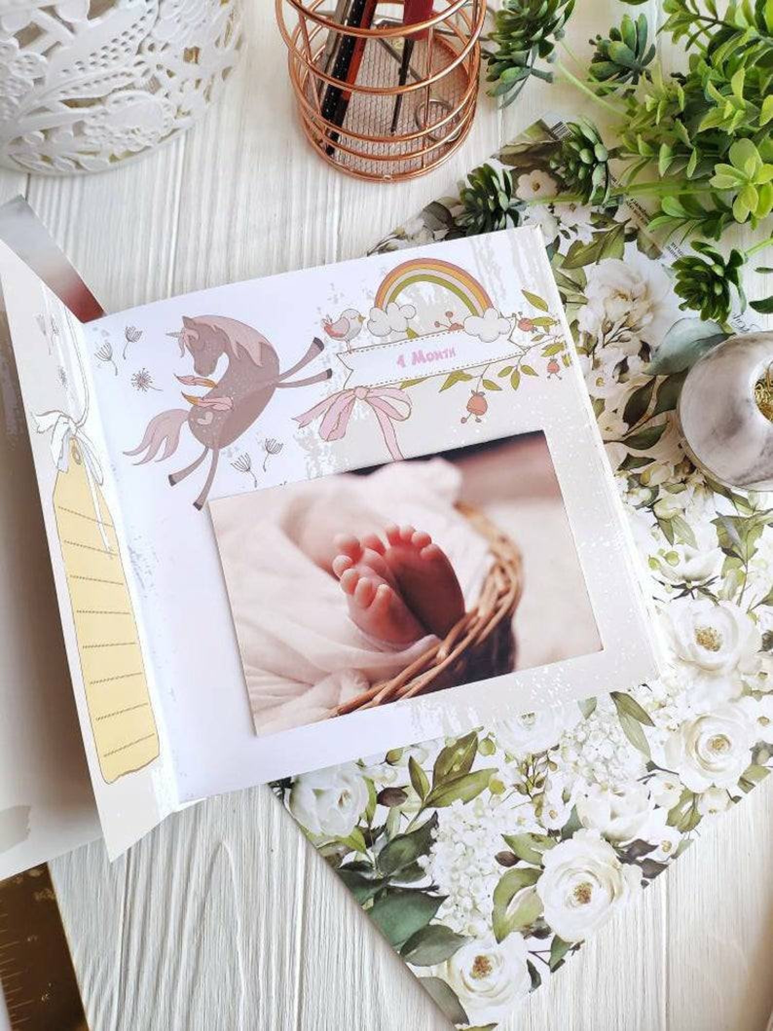 Baby Girl Memory Book Personalized Baby Book First Year with Etsy