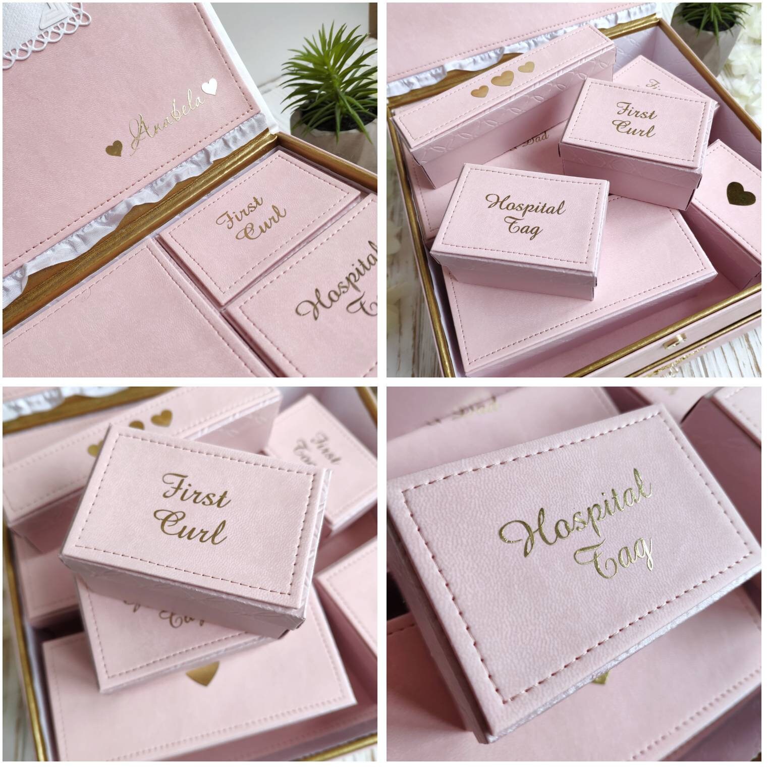 Personalized Newborn Baby Keepsake Box & Baby Memory Book Girl Etsy
