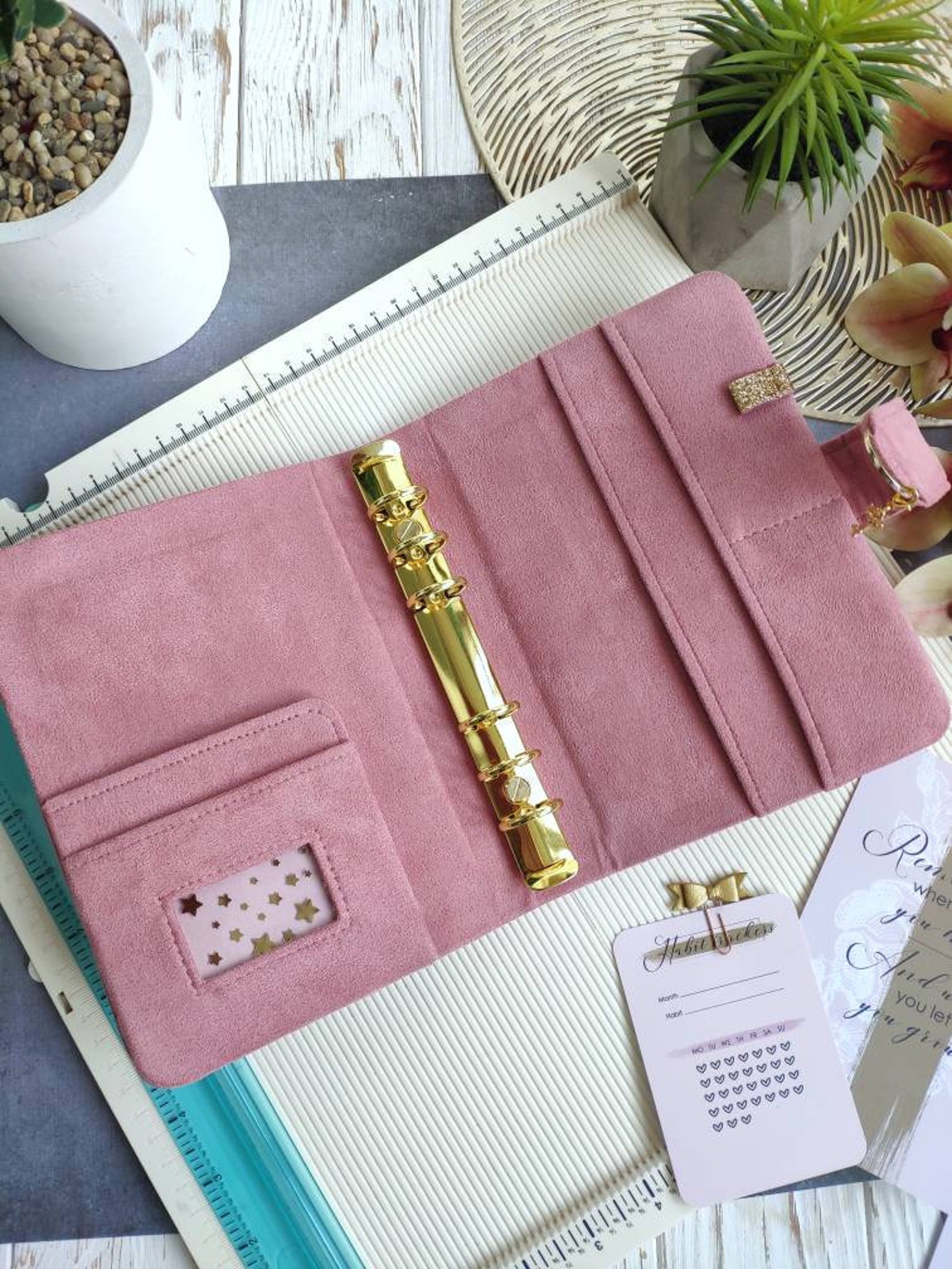 Minimalist A5 / A6 Notebook Cover Custom Planner Binder 6 Etsy