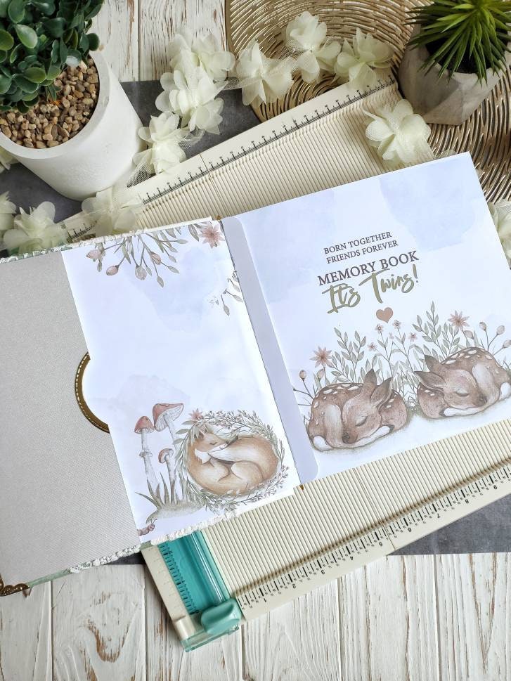 Twins Baby Book First Year Baby Memory Book Personalized Etsy