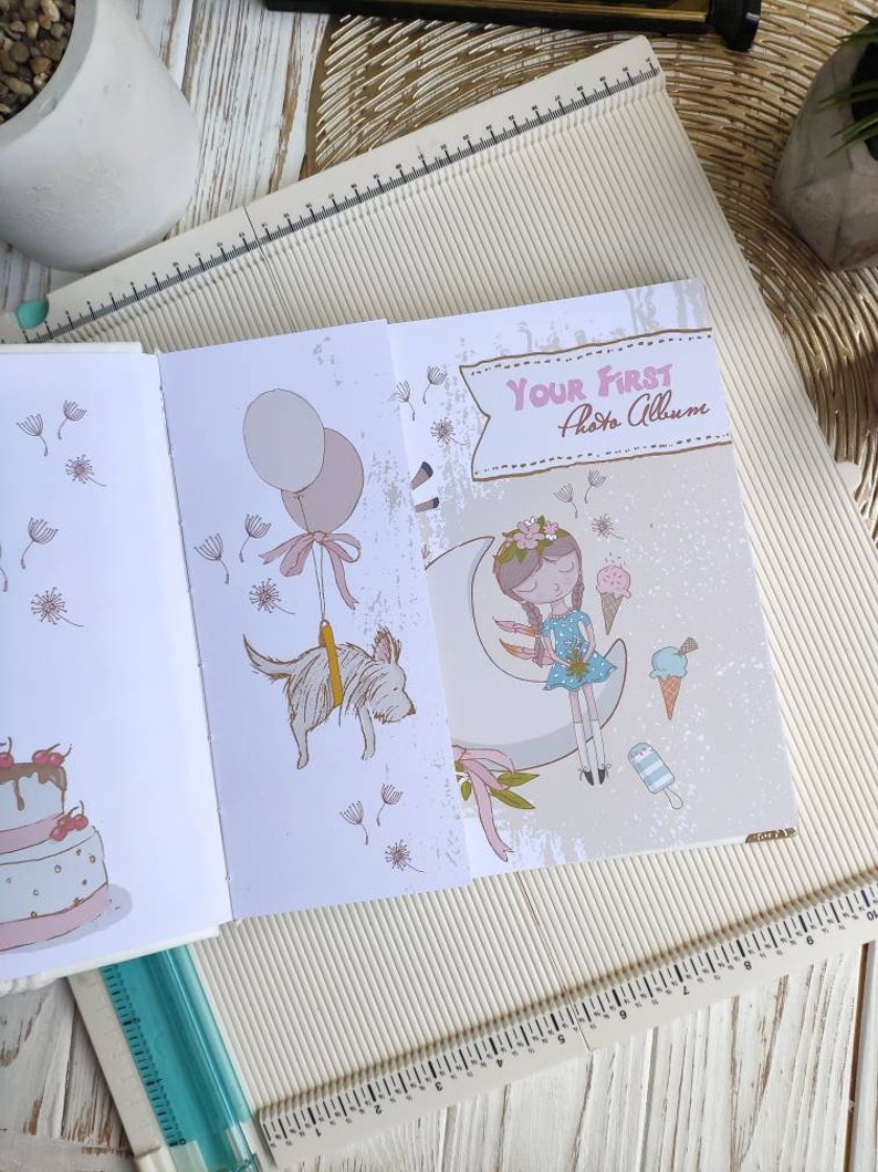 Baby Girl Memory Keepsake Book Personalized Baby Photo Album Etsy