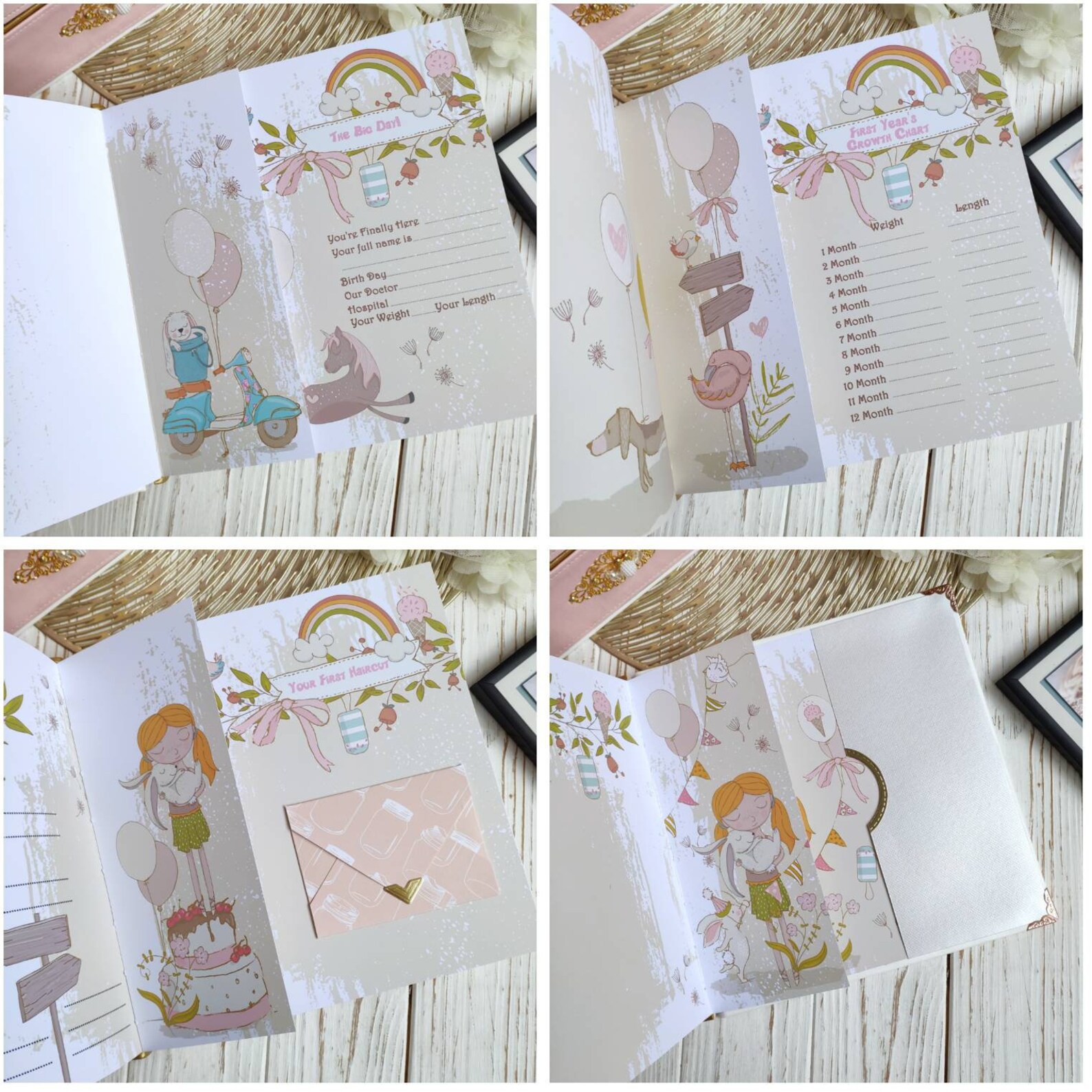 Personalized Newborn Baby Keepsake Box & Baby Memory Book Girl Etsy