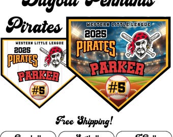 Custom Little League Baseball/Softball Vinyl Banners, Flags, Pennants, Home Plate Shape *FREE HOOKS* | Dugout Banner | Softball |Team Banner
