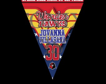 Custom Triangle Pennants for Baseball, Softball, and T-Ball | Personalized Team Banners | Little League Player Gifts | Dugout Banner