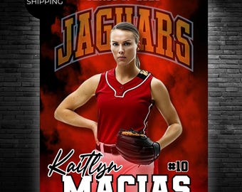Custom Senior Sports Banner | Personalized Player Banner for Football, Soccer, Cheer, Volleyball More | Senior Banner | Graduation | Poster
