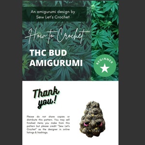 Bud Thc docka SKRIFTLIGT MÖNSTER lug kackerlacka ogräs 420 marijuana kattmynta nyckelring mini amigurumi mönster