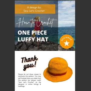 Chapeau de paille DIGITAL PATTERN anime manga singe chapeau de soleil jaune été cosplay motif