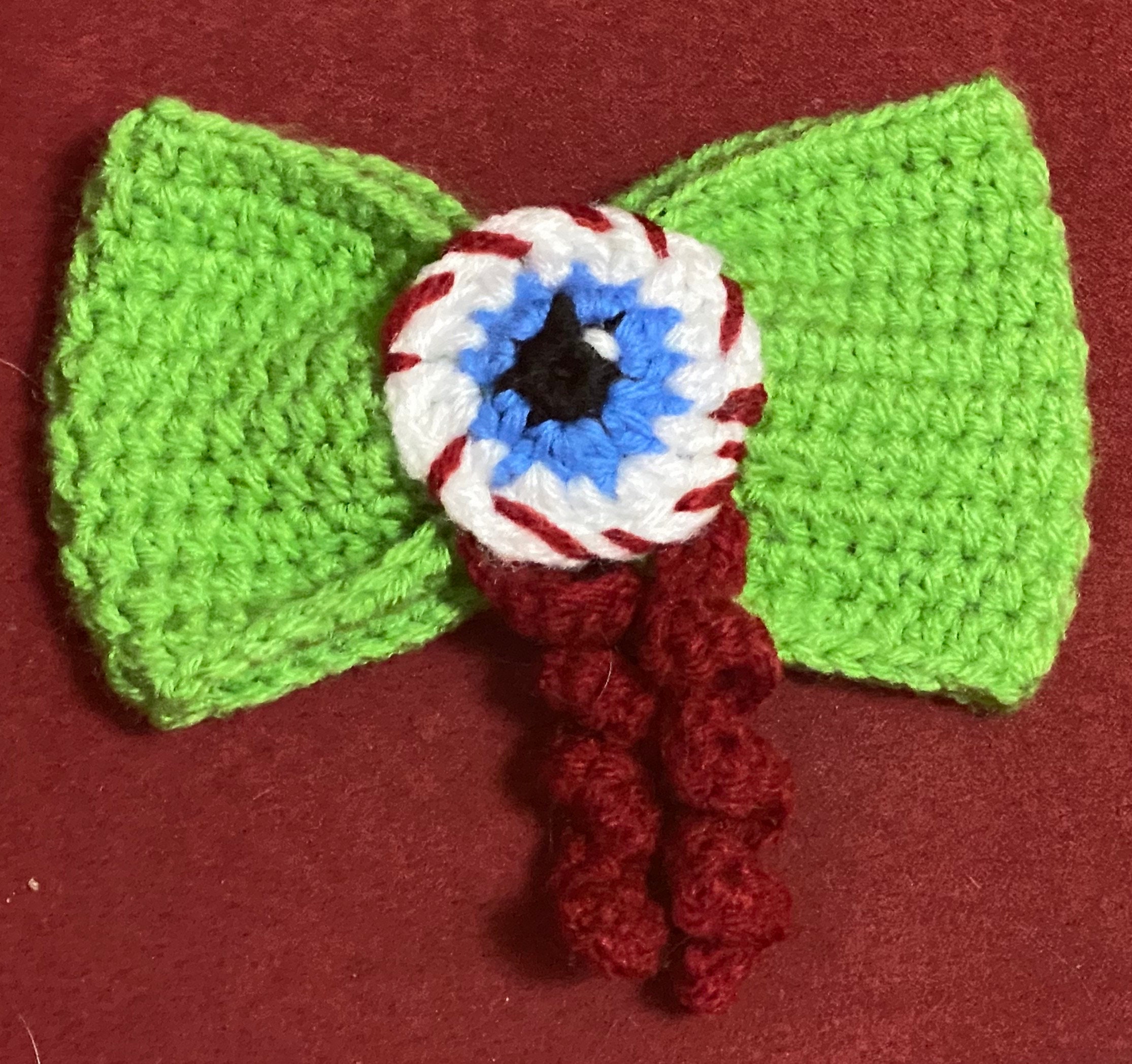 Crochet eyeball horror yami kawaii steampunk keychain headband Etsy