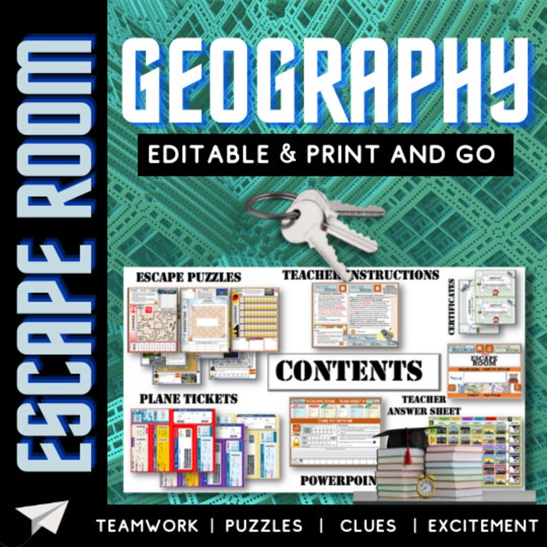 Geography Escape Room Challenge Etsy Canada