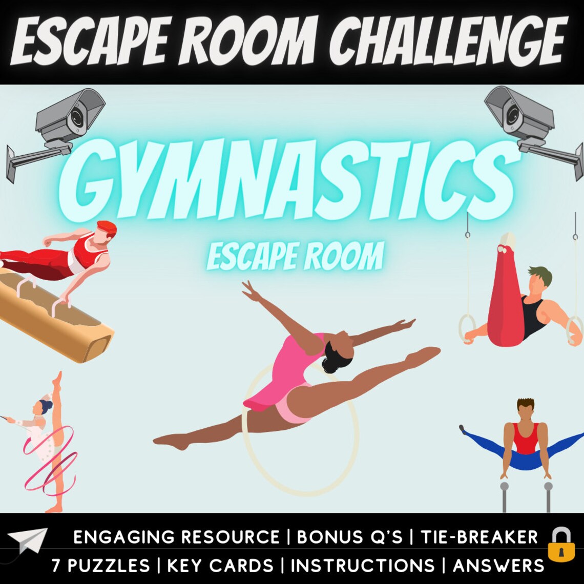 Gymnastics Escape Room Challenge Etsy UK