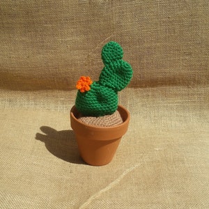 Decorative Crocheted Prickly Pear Cactus - Decorative Cactus - Decorative Plants