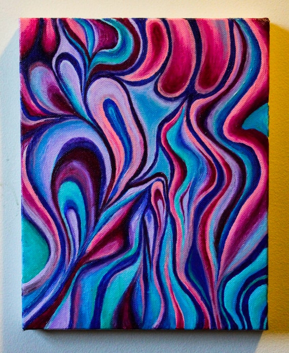 Abstract Vibrant Swirl Painting 8x10 Acrylic On Canvas Etsy These paints should be ready to swirl straight out of the container. etsy