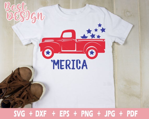 Download Merica Truck Svg Star Svg 4th Of July Svg Usa Svg Kids Etsy