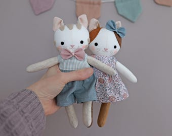 Cartamodello PDF per cucire un gattino - realizza un gattino / una bambola di stoffa a forma di gatto / un peluche – di Studio Seren patterns